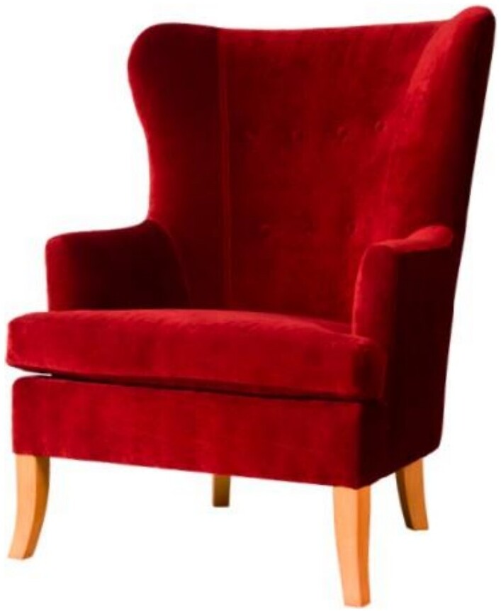 Yellow quilted armchair