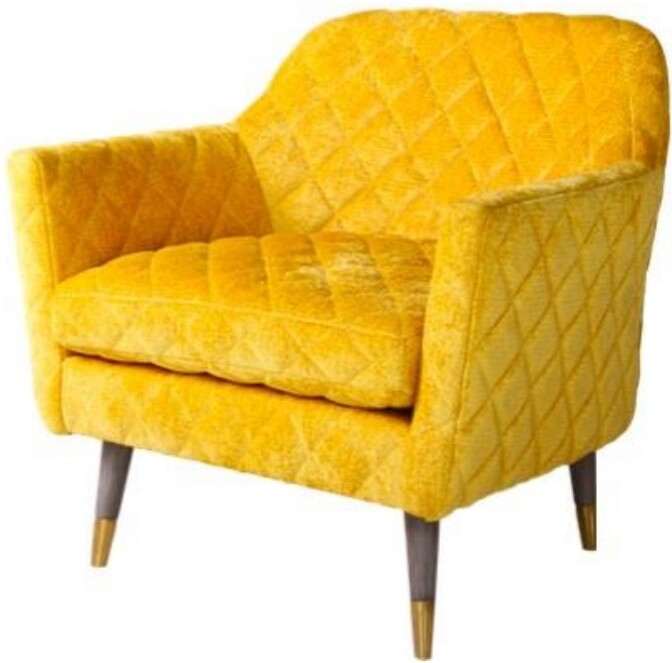 Red wingback armchair
