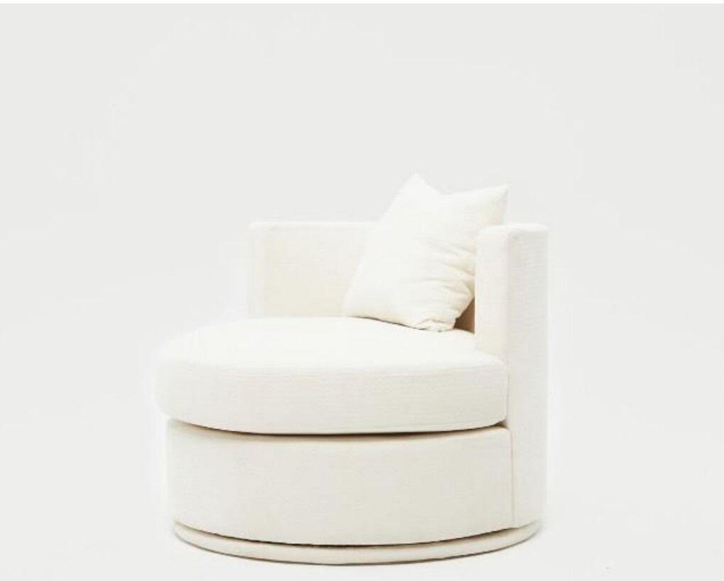 Dark blue square-back armchair on dark wooden legs