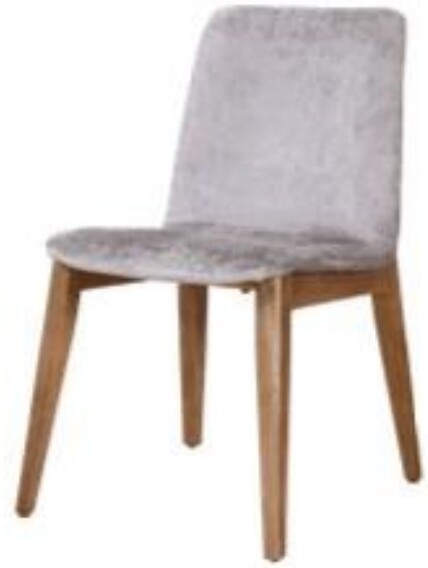 Black dining chair with curved backrest and red seat