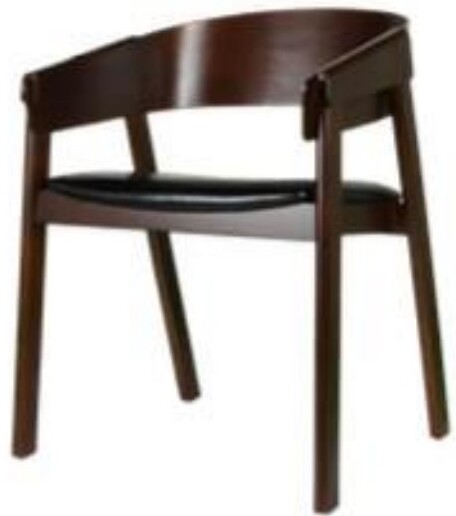 Dark grey upholstered rectangular dining chair