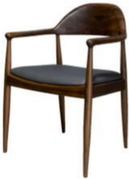 Cream dining chair with vertical slat back