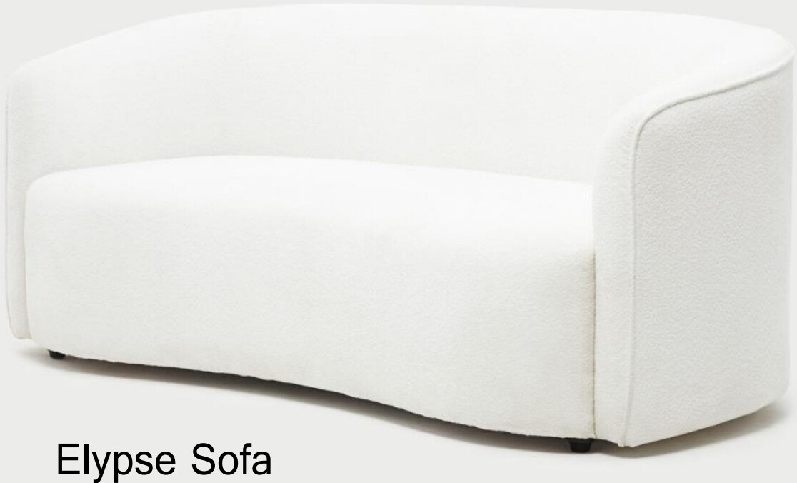 White curved modern sofa